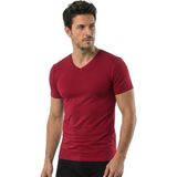 Öts Erkek Modal T-Shirt V Yaka Modal Günün Her Anı İçin (1623) - Bordo