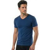 Öts Erkek Modal T-Shirt V Yaka Modal Günün Her Anı İçin (1623) - İndigo - 2XL
