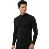 Öts Erkek Pamuklu T-Shirt Uzun Kol Ekstra Esnek Dokulu (1712) - Siyah