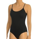 Öts Kadın Atlet Agraflı Body Zıbın (%96 Pamuk -%4 Elastan), Siyah, L