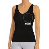 Öts Kadın Atlet Büzgülü Çıkarılabilir Pedli (%96 Pamuk -%4 Elastan), Siyah, M