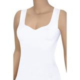 Öts Kadın Atlet Kalın Askılı Kalp Yaka (%96 Pamuk - %4 Elastan) - XL - Beyaz