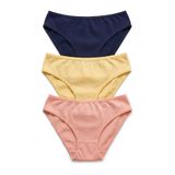 Öts Kadın Külot 3'lü Paket, Bikini, Normal Bel Külot (%96 Pamuk -%4 Elastan), Renkli, 4XL