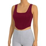 Öts Kadın Pamuklu Sütyen Kalın Askılı Fitilli Özel Form Korumalı (3129), Bordo, XL