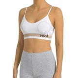 Öts Kadın Pamuklu Sütyen Pedli V Yaka Rahat Spor Kesim (6083), Beyaz, XL