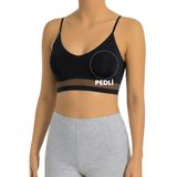 Öts Kadın Pamuklu Sütyen Pedli V Yaka Rahat Spor Kesim (6083), Siyah, XL
