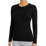 Öts Kadın Pamuklu T-Shirt Bisiklet Yaka Uzun Kol Özel Tasarım (3606) - Siyah - XL