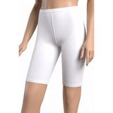 Öts Kadın Pamuklu Tayt Diz Üstü İnce Bel Lastikli Modern ve Rahat (4646) - 3XL - Beyaz
