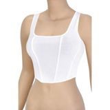 Öts Kadın Sütyen Kalın Askılı Fitilli Büstiyer (%96 Pamuk - %4 Elastan) - XL - Beyaz