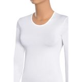 Öts Kadın T-Shirt Bisiklet Yaka Uzun Kol (%96 Pamuk - %4 Elastan) - Beyaz - XL