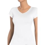 Öts Kadın T-Shirt Yarım Kollu V Yaka (%96 Pamuk - %4 Elastan)