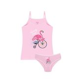 Öts Kız Çocuk Atlet Külot Likralı Pembe Flamingo (%96 Pamuk -%4 Elastan), 8656-PEM, Pembe, 5-6 Yaş