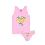 Öts Kız Çocuk Atlet Külot Likralı Pembe Flamingo (%96 Pamuk -%4 Elastan), 8666-PEM, Pembe, 1-2 Yaş