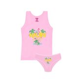 Öts Kız Çocuk Atlet Külot Likralı Pembe Flamingo (%96 Pamuk -%4 Elastan), 8666-PEM, Pembe, 7-8 Yaş