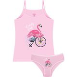 Öts Kız Çocuk Pamuklu Atlet Pembe Flamingo İç Giyim Konforu (8656-PEM) - 9 - 10 Yaş
