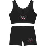 Öts Kız Çocuk Pamuklu Büstiyer Şort Siyah Ladies Rahat Spor Kesim (8803-SİY) - 7 - 8 Yaş