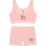 Öts Kız Çocuk Pamuklu Büstiyer Şort Somon Ladies Özel Form Korumalı (8803-SOM) - 7 - 8 Yaş