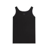 ÖTS Premium Kadın Kalın Askılı Jakarlı Atlet - %100 Pamuk, Ultra Yumuşak, Esnek Kalıp, Dayanıklı ve Konforlu Kadın Atlet, (Siyah - XXL)