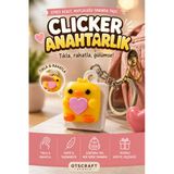 Otscraft Studio Civciv Clicker Anahtarlık 3D Baskı Stres Giderici Fidget Anahtarlık Çanta Süsü & Hediyelik Aksesuar