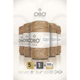 Otto Coco - Devetüyü - 5'li Paket - 2mm/100gr/125m - Simli Pamuklu Çanta ve Aksesuar İpi