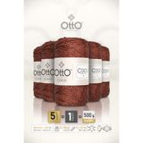 Otto COCO • Tarçın • 5'li Paket × 100 gr / 125 m • 2 mm • Simli, Pamuklu İp • Çanta, Aksesuar