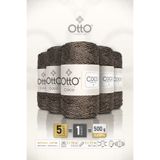 Otto Coco - Vizon - 5'li Paket - 2mm/100gr/125m - Simli Pamuklu Çanta ve Aksesuar İpi