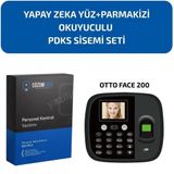 OTTO FACE 200 Yapay Zeka Yüz+Parmakizi+Kart Okuyuculu Pdks Personel Puantaj Sistemi Seti