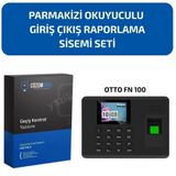 Otto FN 100 Parmakizi+Kart+Şifre Okuyuculu Personel Giriş Çıkış Sistemi Seti