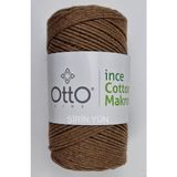 Otto Ince Cotton (Pamuk) Makrome Kahverengi 200 Gram - 170 Metre