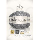 Otto LUMIA - Orta Gri-Gümüş Pullu (9414) - 4'lü Paket x 90m/50gr - Pamuklu, 3mm+6mm Çift Boy Pullu, Payetli, Bandana, Şal, Bluz Örgü İpi