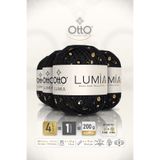 Otto LUMIA - Siyah-Altın Pullu (9412) - 4'lü Paket x 90m/50gr - Pamuklu, 3mm+6mm Çift Boy Pullu, Payetli, Bandana, Şal, Bluz Örgü İpi