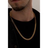 Otto Man Steel Jewelry Altın Renk 7 Mm Gurmet Model Paslanmaz Çelik Erkek Kolye Şık Takı Aksesuarı