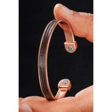 Otto Man Steel Jewelry Erkek Kadın Bakır Bileklik Hakiki Deri Viking İskandinav Mıknatıslı Metal Kutulu Kuvars Takı