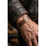 Otto Man Steel Jewelry Erkek Kadın Bakır Bileklik İçi Zırh Ve Koruma Dualı Rızık Model Saf Bilezik Takı