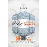 Otto Natural Cotton - Bebe Mavi (6040) - 5'li Paket - 2mm/100gr/200m - Pamuklu Punch Amigurumi Makrome İp