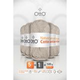 Otto Natural Cotton - Taş (6065) - 5'li Paket - 2mm/100gr/200m - Pamuklu Punch Amigurumi Makrome İpi