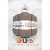 Otto Natural Cotton - Vizon (6061) - 5'li Paket - 2mm/100gr/200m - Pamuklu Punch Amigurumi Makrome İpi