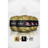 Otto Premium She Metalik Rafya - Altın - 4'lü Paket - 50gr/ 110m - Parlak Çanta ve Aksesuar İpi