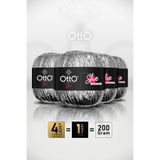 Otto Premium She Metalik Rafya - Gümüş - 4'lü Paket - 50gr/ 110m - Parlak Çanta ve Aksesuar İpi