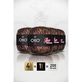 Otto Premium She Metalik Rafya - Kahverengi - 4'lü Paket - 50gr/ 110m - Parlak Çanta ve Aksesuar İpi