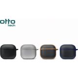 Otto Tech Airpods 4 Mat Hibrit Kılıf Siyah-Kahverengi - AirPods 4 Hibrit Kılıf MatSiyah-Kahve - Siyah - Kahverengi