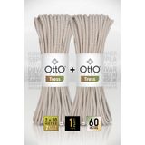Otto Tress - Taş (5065) - 2'li Paket x 30m/6mm/500gr - Supla, Runner, Duvar Süsü Pamuk Kordon İpi