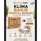 Ottocool Bakır Klima Montaj Borusu 1/4-1/2 3 mt