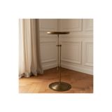 ottolamp Antik Pirinç Eskitme Ayarlanabilir Yan Sehpa Metal Dekoratif Sehpa 65-80 cm