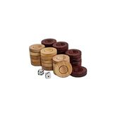 OTTOMAN GAMES El Yapımı Şimşir Tavla Pulu Küçük Boy 35 mm