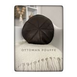 Ottoman Pouffe Art Deco El Yapımı Hakiki Deri Orijinal Bohem Ottoman Puf Yer Minderi 40cm (DOLGUSUZ)