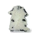 Ottoman Pouffe Hakiki Gerçek Deri Organik Kıvırcık Tüylü Koyun Postu 62X74cm