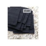 OttomanSilk Flamlı 10'lu Paket Dağıtmalık Pamuklu Yazma Eşarp 100x100cm 10x Siyah DVFD1