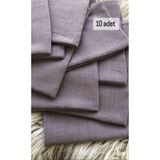 OttomanSilk Flamlı 10'lu Paket Dağıtmalık Pamuklu Yazma Eşarp Mor DVFD1