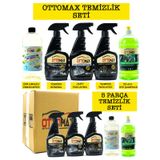 Ottomax Premium 5 Parça Araç İçi Torpido Jant Lastik Tampon Şampuan Çok Amaçlı Temizlik Seti
